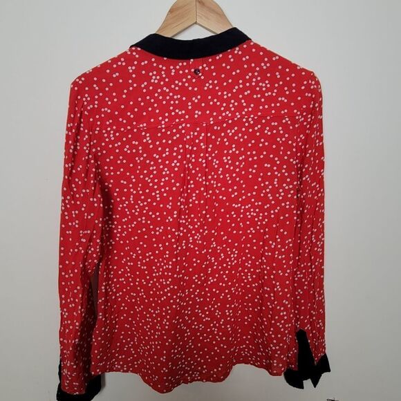 MAEVE Bagatelle Red Polka Dot Top Blouse 4 - Picture 2 of 4